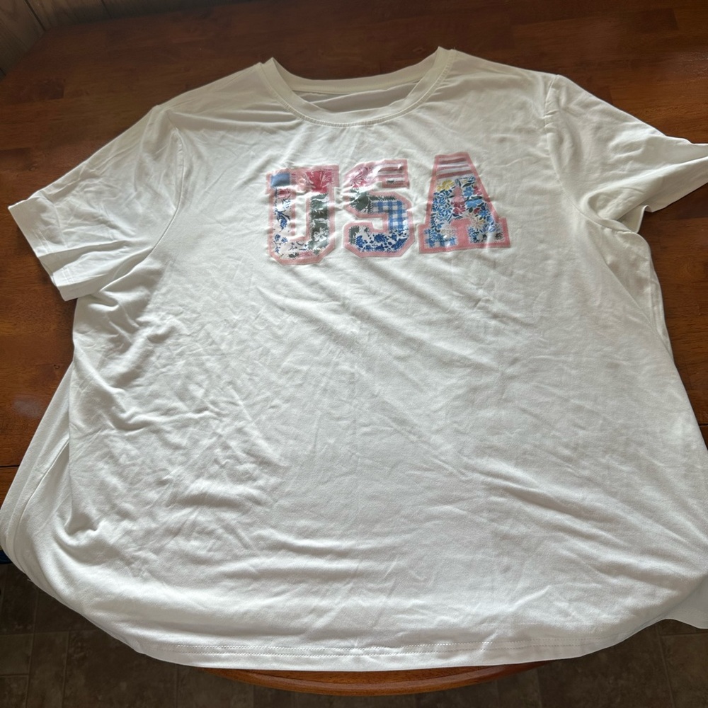 SHEIN Curve White T-Shirt